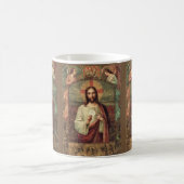 Jesus Christus, der die Wirts-Engel hält Kaffeetasse (Mittel)