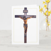 Jesus Christus der Erretter am Kreuz Karte (Gelbe Blume)