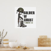 Jesus Christus, der Glaube der Christlichen Armee Poster (Küche)