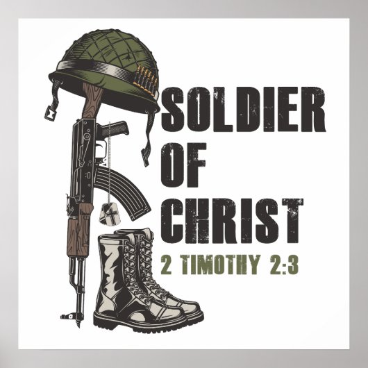Jesus Christus, der Glaube der Christlichen Armee Poster (Vorne)