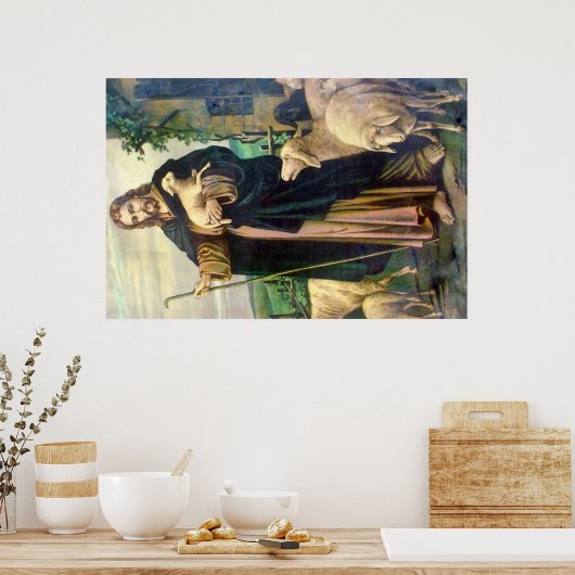 Jesus Christus der gute Hirte Poster (Küche)