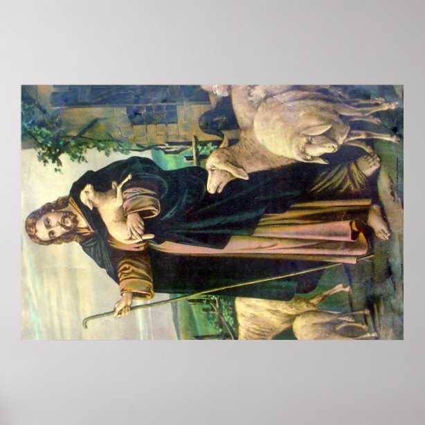 Jesus Der Gute Hirte Poster | Zazzle.de