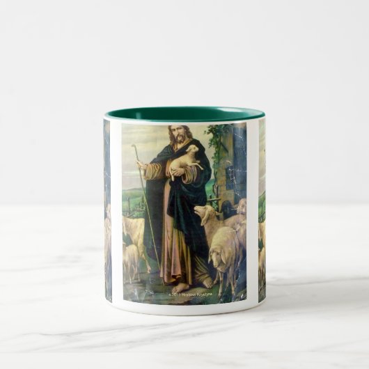 JESUS CHRISTUS DER GUTE HIRTE ZWEIFARBIGE TASSE (Mittel)