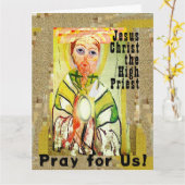 Jesus Christus, der Hohepriester geklappte Grußkar Karte (Gelbe Blume)
