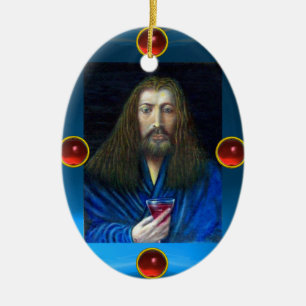 JESUS CHRISTUS, DER KELCH KERAMIK ORNAMENT