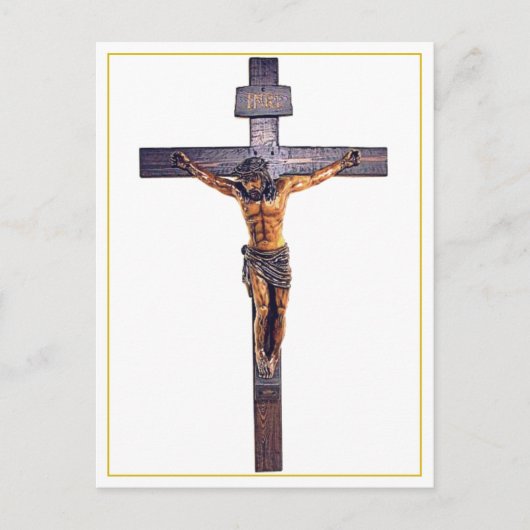 Jesus Christus der Retter-Kruzifix Postkarte (Vorderseite)