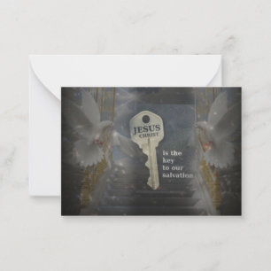 Jesus Christus der Schlüssel zur Rettung Mitteilungskarte