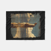 Jesus Christus Design  Fleecedecke (Vorderseite (Horizontal))