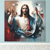Jesus Christus: Die ewige Ebrace des Lichts" ✨ 🕊 Leinwanddruck (Insitu (Holzboden))