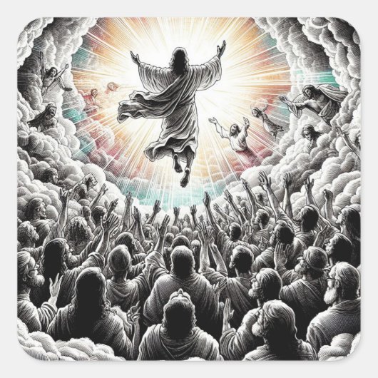 Jesus Christus die Vergewaltigung religiöser Chris Quadratischer Aufkleber (Vorderseite)