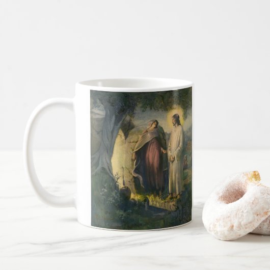 Jesus Christus durch das Grab von ML Greer erwisch Kaffeetasse (Mit Donut)