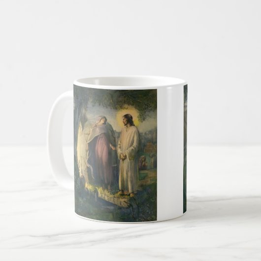 Jesus Christus durch das Grab von ML Greer erwisch Kaffeetasse (Vorderseite Links)