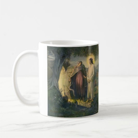 Jesus Christus durch das Grab von ML Greer erwisch Kaffeetasse (Links)