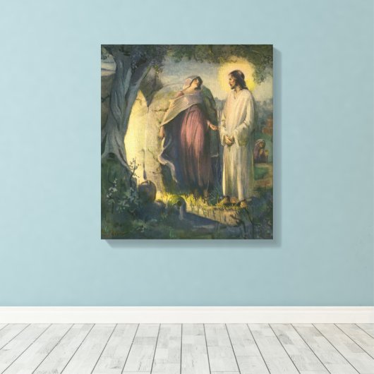 Jesus Christus durch das Grab von ML Greer erwisch Leinwanddruck (Insitu (Holzboden))