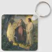 Jesus Christus durch das Grab von ML Greer erwisch Schlüsselanhänger (Rückseite)