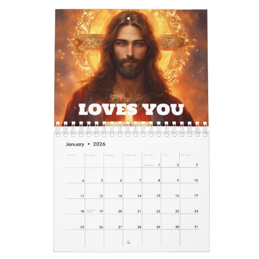 Jesus Christus: Ein Jahr der Gnade und des Frieden Kalender (Jan 2026)