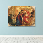 Jesus Christus empfängt die Jungfrau im Himmel Leinwanddruck (Insitu (Holzboden))