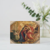 Jesus Christus empfängt die Jungfrau im Himmel Postkarte (Stehend Vorderseite)