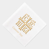 Jesus Christus erobert Emblem Servietten Mit Folie (Rechts)