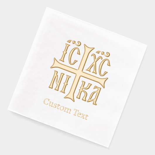 Jesus Christus erobert Emblem Servietten Mit Folie (Links)