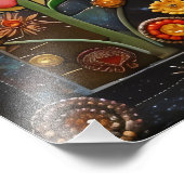 Jesus Christus farbenfrohe Mosaike Fotodruck (Ecke)