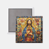 Jesus Christus farbenfrohe Mosaike Magnet (Vorderseite/Rückseite)