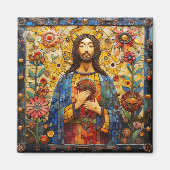 Jesus Christus farbenfrohe Mosaike Magnet (Vorne)