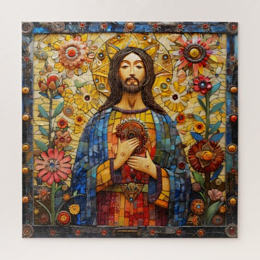 Jesus Christus farbenfrohe Mosaike Puzzle (Vertikal)