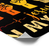 Jesus Christus Gebärdensprache in meinen Adern Jes Poster (Ecke)