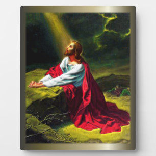 Jesus Christus Gebet im Garten von Gethsemane Fotoplatte