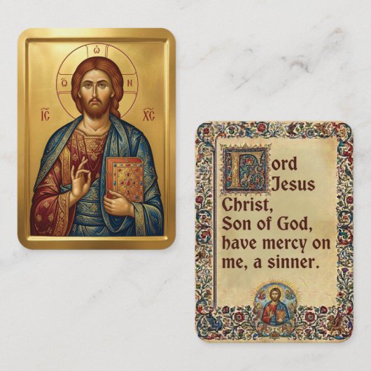Jesus-Christus-Gebetskarten Visitenkarte (Vorne/Hinten)
