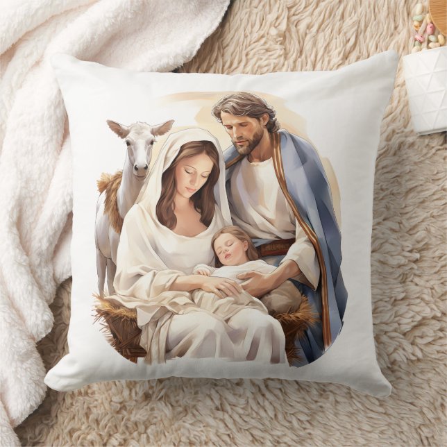 Jesus Christus Geburtskrippe Dekorkissen Kissen (Decke)