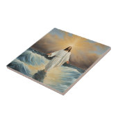 Jesus Christus geht auf dem Wasser Fliese (Seite)