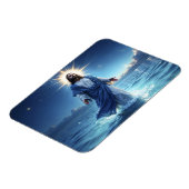 Jesus Christus geht auf der biblischen Wasserszene Magnet (Linke Seite)