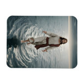 Jesus Christus geht auf Wasser Magnet (Horizontal)