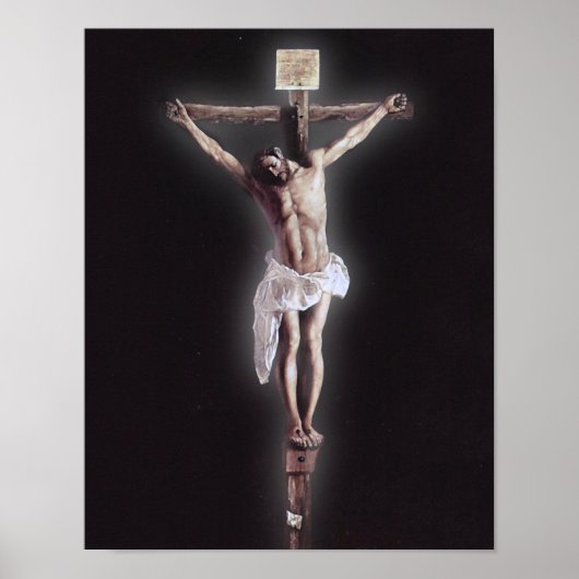 Jesus Christus gekreuzigtes ehrenvolles Bild Poster (Vorne)