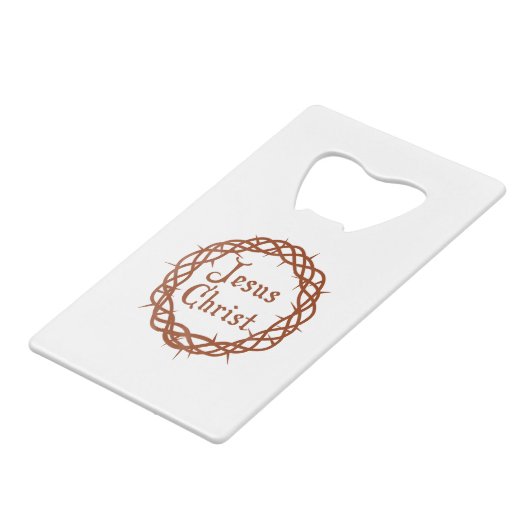 Jesus Christus Geldbeutel Flaschenöffner (Rückseite Schrägansicht)