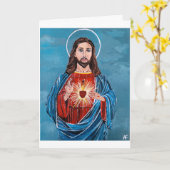 Jesus Christus Gemälde von Alfred Fox Karte (Gelbe Blume)