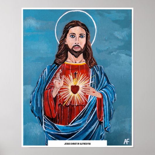 Jesus Christus Gemälde von Alfred Fox Poster (Vorne)