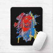 Jesus Christus Gesicht heilige Herz Abstrakte Kuns Mousepad (Mit Mouse)