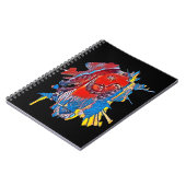 Jesus Christus Gesicht heilige Herz Abstrakte Kuns Notizblock (Linke Seite)