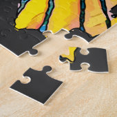 Jesus Christus Gesicht heilige Herz Abstrakte Kuns Puzzle (Seite)