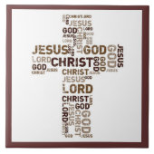 Jesus, Christus, Gott, Lord, Wort-Wolke in der Fliese (Vorderseite)