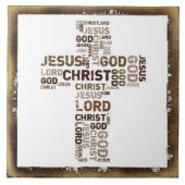 Jesus, Christus, Gott, Lord, Wort-Wolke in der Fliese (Vorderseite)