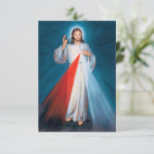 Jesus Christus Göttliche Barmherzigkeit Heiliges H Dankeskarte (Stehend Vorderseite)