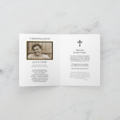 Jesus Christus hält das Evangelium Icon Beerdigung Dankeskarte (Innenseite)