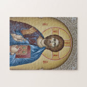 Jesus Christus hält das Evangeliumsikon Puzzle (Horizontal)