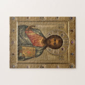 Jesus Christus hält die Evangelien Gold Juwelen Puzzle (Horizontal)