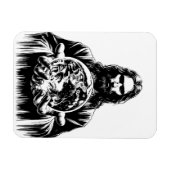 Jesus Christus hält die Welt der Kunst Illustratio Magnet (Horizontal)