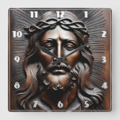 Jesus Christus hat die Befreiung mit radikalem Hin Quadratische Wanduhr (Vorderseite)